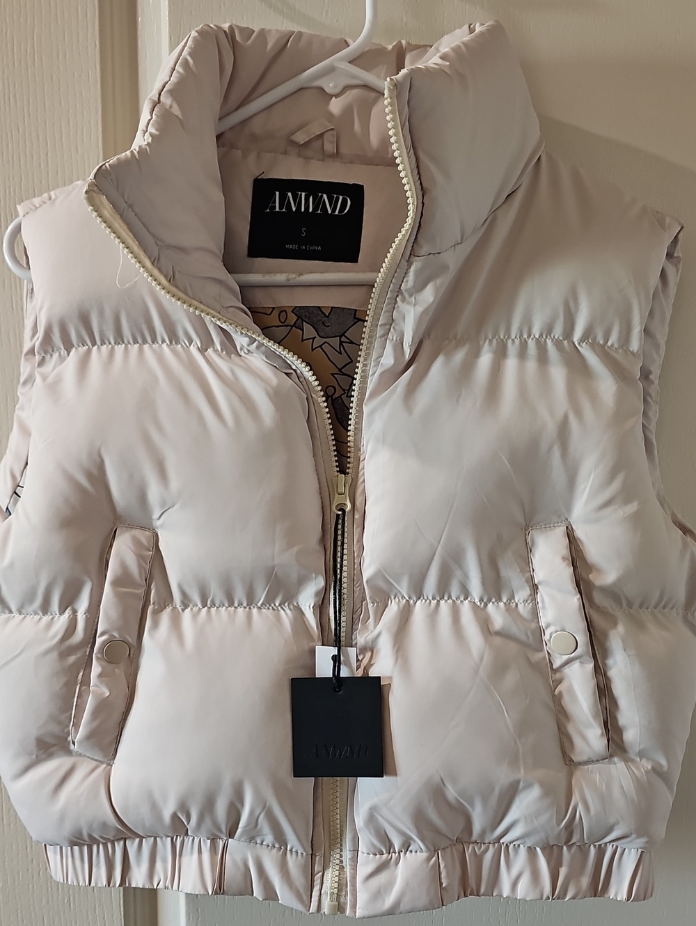 Women's Cream Puffer Vest